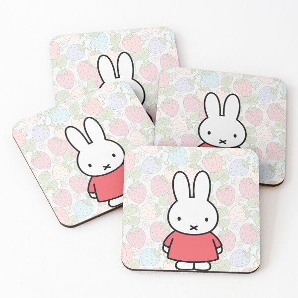 Item preview, Red Variation Strawberry Background and Miffy Inspired  designed and sold by Cozy Moss Studio.