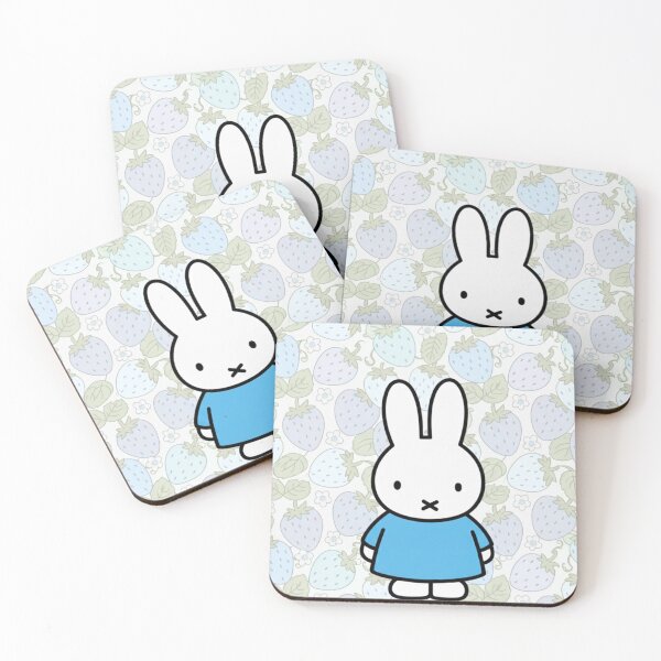 Item preview, Blue Variation Strawberry Background and Miffy Inspired  designed and sold by Cozy Moss Studio.