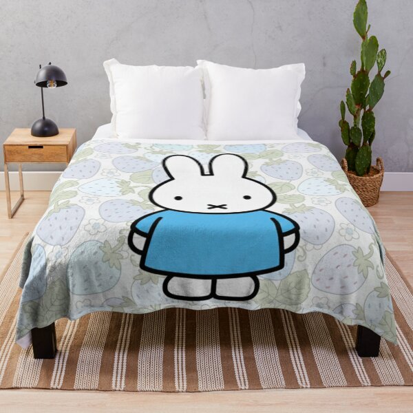 Item preview, Blue Variation Strawberry Background and Miffy Inspired designed and sold by Cozy Moss Studio.