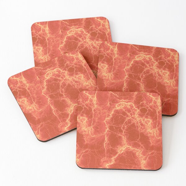 Item preview, Glowing Red Magma Vein Flow Abstract Art designed and sold by Piotrek0001.