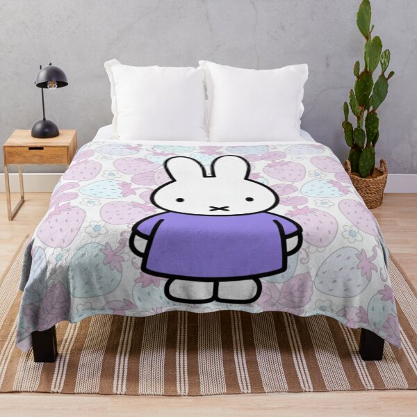 Item preview, Purple Variation Strawberry Background and Miffy Inspired designed and sold by Cozy Moss Studio.