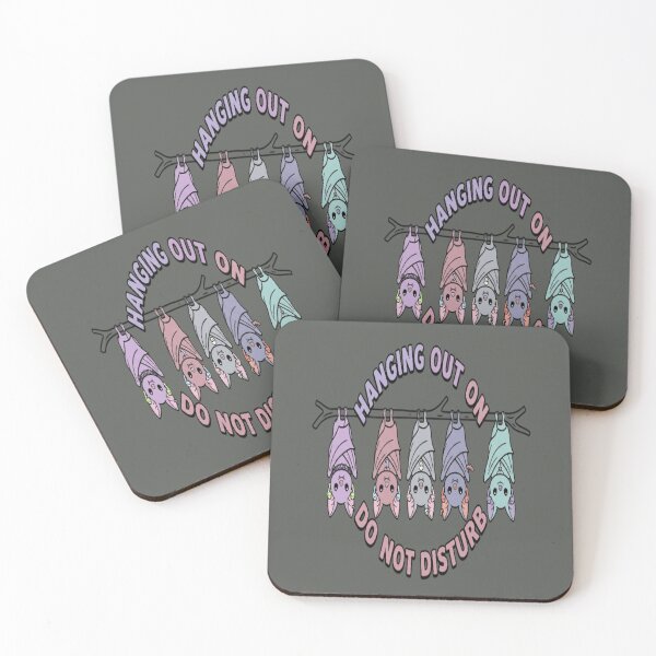 Item preview, Hanging Out Do Not Disturb - Cute Pastel Goth Bats Squad designed and sold by LUKOWEAR.