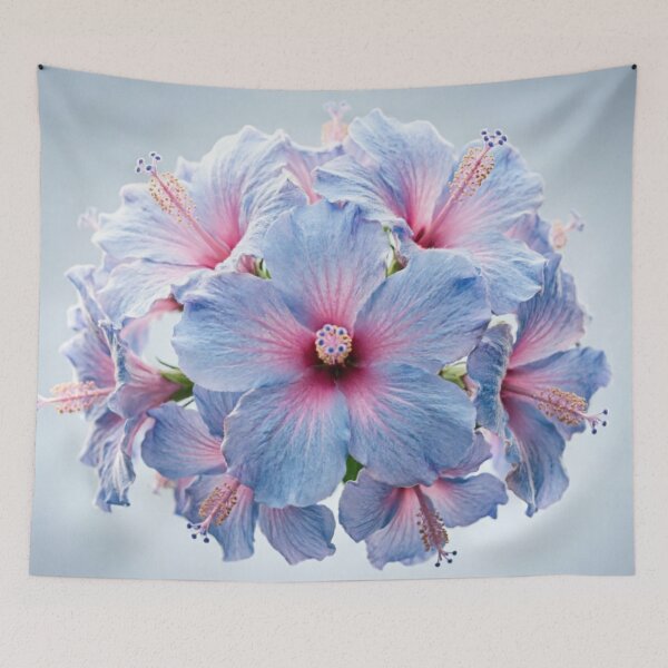 Item preview, Soft Baby Blue Hibiscus Cluster designed and sold by IntelliMindDesigns.