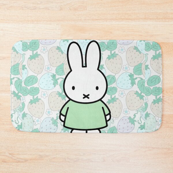 Item preview, Green Variation Strawberry Background and Miffy Inspired  designed and sold by Cozy Moss Studio.