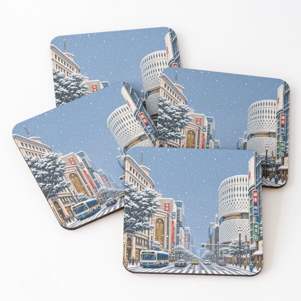 Item preview, Snowy Ginza Tokyo Pixel Art designed and sold by sabusabu78.