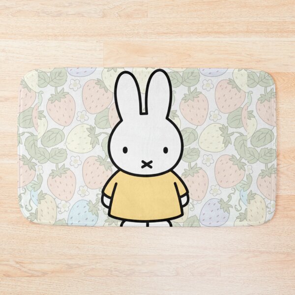 Item preview, Yellow Variation Strawberry Background and Miffy Inspired  designed and sold by Cozy Moss Studio.
