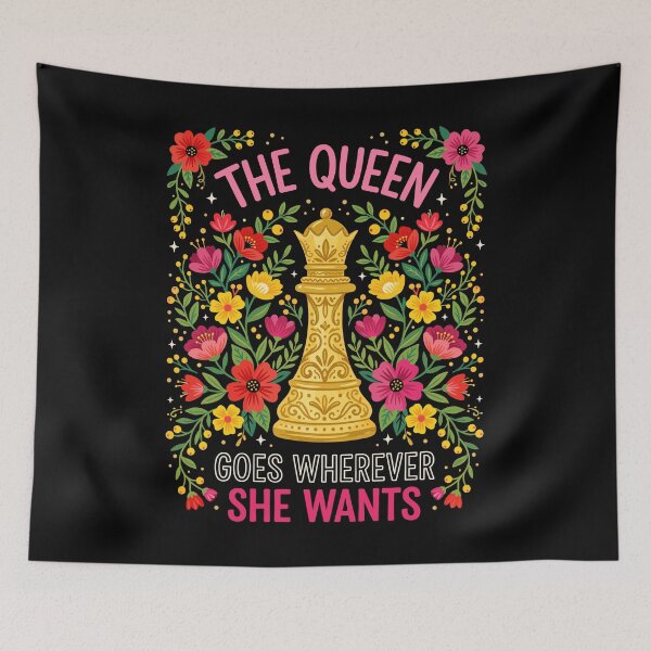 Item preview, The Queen Goes Wherever She Wants Chess Player Independent Woman designed and sold by Doodleoub.