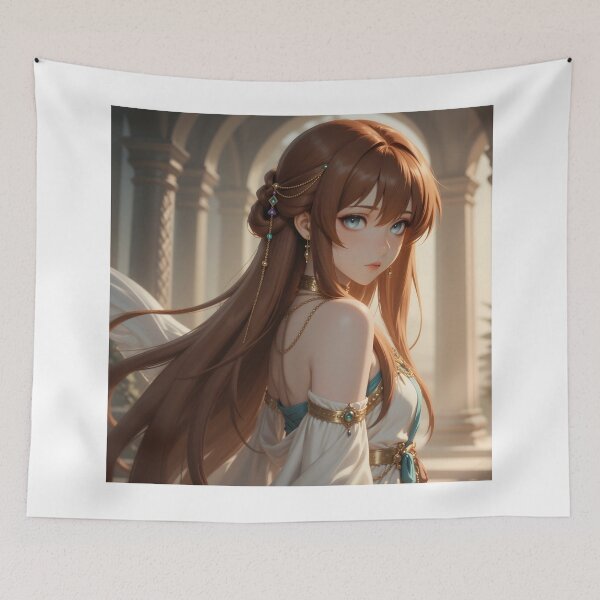 Item preview, Auburn-Haired Fantasy Princess in a Golden Sunlit Palace designed and sold by Killington.