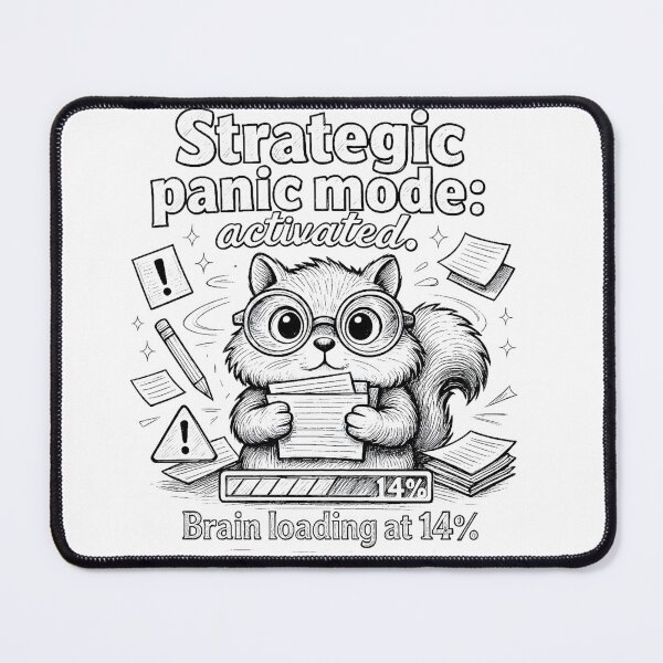 Item preview, Vintage Engraved Strategic Panic Mode Squirrel designed and sold by TrinovaCreates.