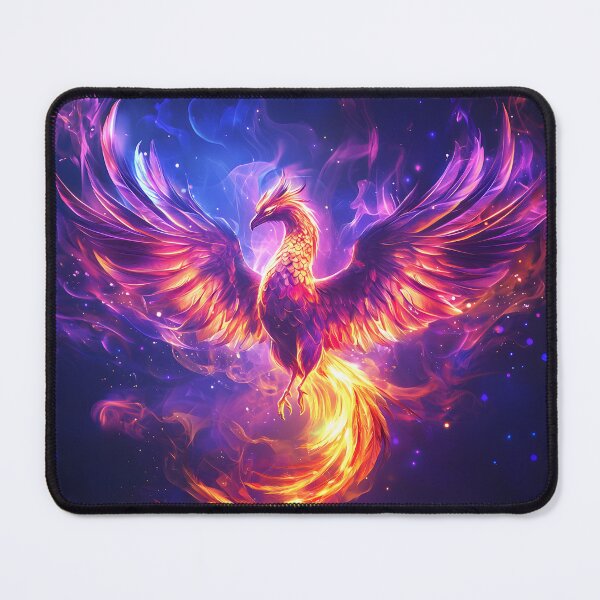 Item preview, Electric purple and fire phoenix illustration designed and sold by Checho30.