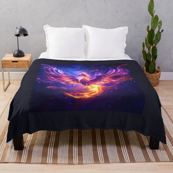 Item preview, Electric purple and fire phoenix illustration designed and sold by Checho30.