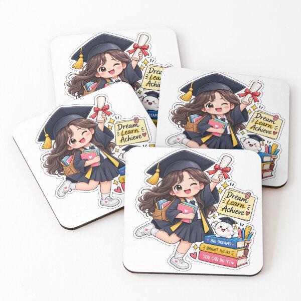 Item preview, Cute Graduation Girl Dream Learn Achieve Sticker designed and sold by Genzfirevibes.