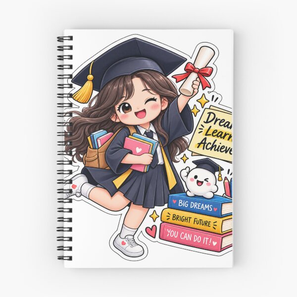 Item preview, Cute Graduation Girl Dream Learn Achieve Sticker designed and sold by Genzfirevibes.