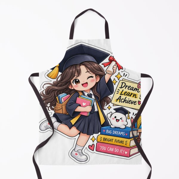 Item preview, Cute Graduation Girl Dream Learn Achieve Sticker designed and sold by Genzfirevibes.