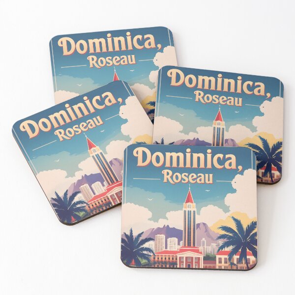 Item preview, Roseau Dominica Vintage Travel Tourism designed and sold by TravelersGems.