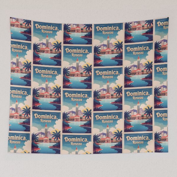 Item preview, Roseau Dominica Vintage Travel Tourism designed and sold by TravelersGems.