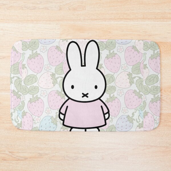 Item preview, Pastel Pink Variation Strawberry Background and Miffy Inspired  designed and sold by Cozy Moss Studio.