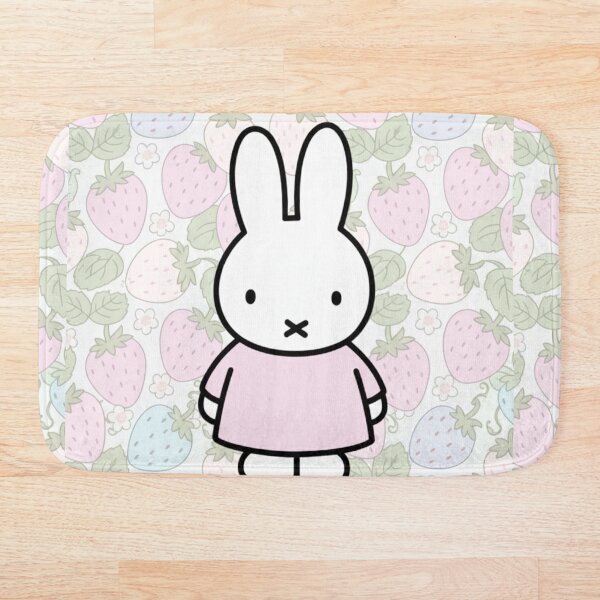 Item preview, Pastel Pink Variation Strawberry Background and Miffy Inspired  designed and sold by Cozy Moss Studio.