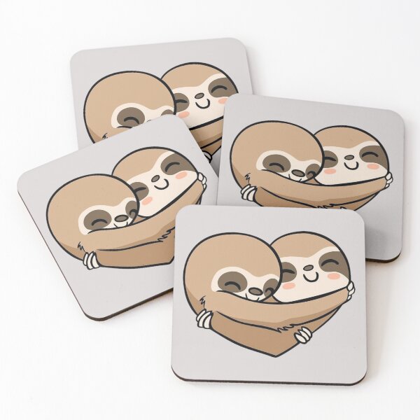 Item preview, Cute Sloths in Heart Shape – Adorable Kawaii Sloth Love Design designed and sold by RajDeals.