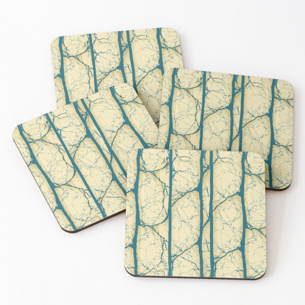 Item preview, Vertical Teal Vine Web on Gold Background designed and sold by Piotrek0001.