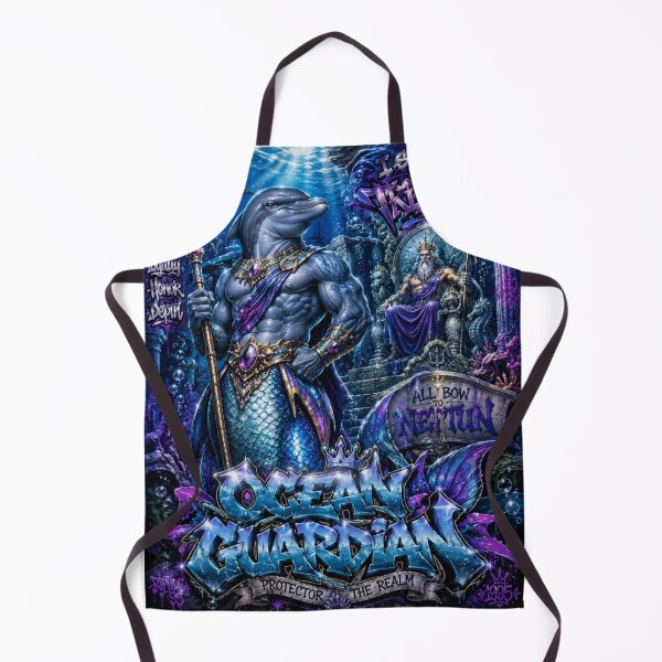 Item preview, Dolphin Merman – Neptune’s Ocean Guardian | 90s Airbrush Fantasy designed and sold by Kilian Luc.