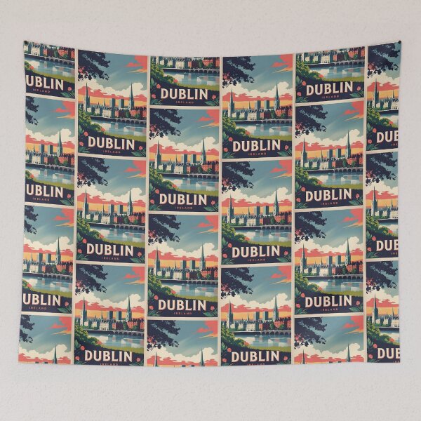Item preview, Dublin Ireland Vintage Travel Tourism designed and sold by TravelersGems.