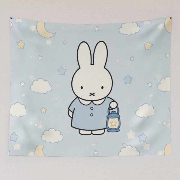 Item preview, Sleepy / Nighttime Lantern Blue themed Miffy Inspired designed and sold by Cozy Moss Studio.