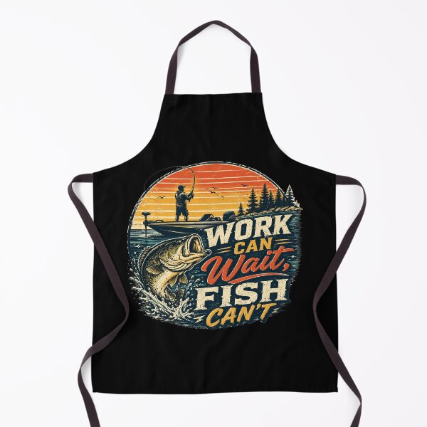 Item preview, Work Can Wait Fish Can't Fishing Vintage designed and sold by Courtesy-j.