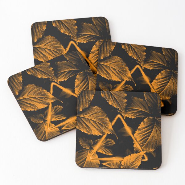 Item preview, Neon Orange Triangle in Amber Leaves designed and sold by Exodoi.