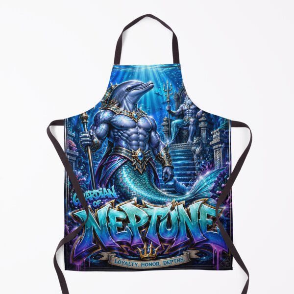 Item preview, Dolphin Merman – Neptune’s Ocean Guardian | 90s Airbrush Fantasy designed and sold by Kilian Luc.