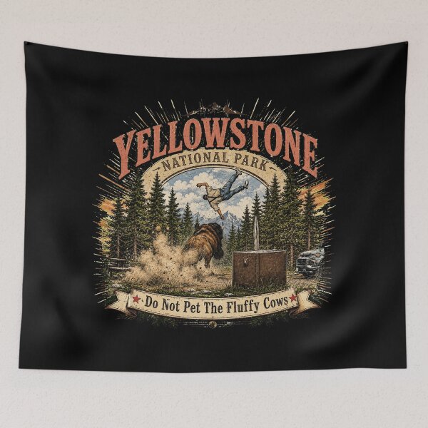Item preview, Yellowstone Do Not Pet The Fluffy Cows Funny Bison designed and sold by Courtesy-j.