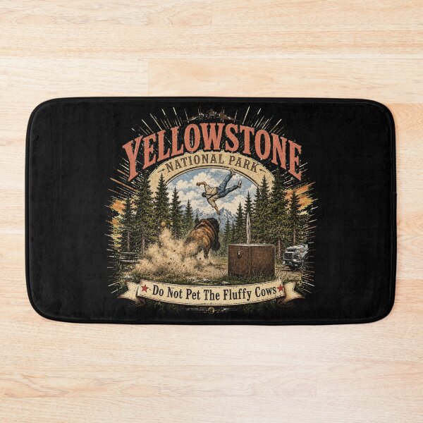 Item preview, Yellowstone Do Not Pet The Fluffy Cows Funny Bison designed and sold by Courtesy-j.