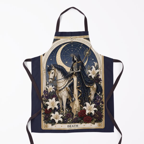 Item preview, Death Tarot Card Gothic Skeleton Horse Occult Art designed and sold by MythicMood.