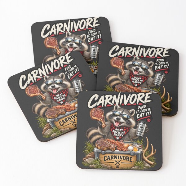 Item preview, RACOON CARNIVORE FIND IT COOK IT EAT IT designed and sold by CarnivoreGifts.