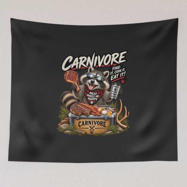 Item preview, RACOON CARNIVORE FIND IT COOK IT EAT IT designed and sold by CarnivoreGifts.