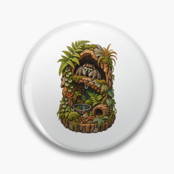 Item preview, Bioactive Jumping Spider Enclosure Art designed and sold by UrbanCanvvas.