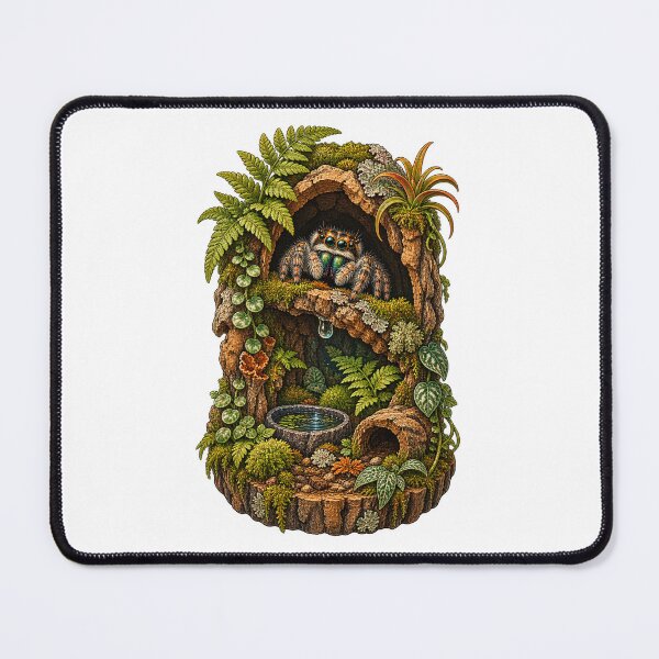 Item preview, Bioactive Jumping Spider Enclosure Art designed and sold by UrbanCanvvas.