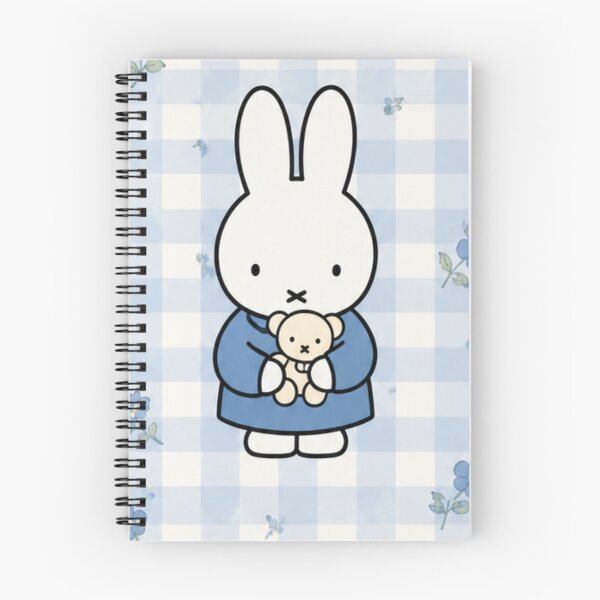 Item preview, Teddy Bear / Gingham Background Blue themed Miffy Inspired designed and sold by Cozy Moss Studio.