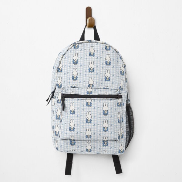 Item preview, Teddy Bear / Gingham Background Blue themed Miffy Inspired designed and sold by Cozy Moss Studio.