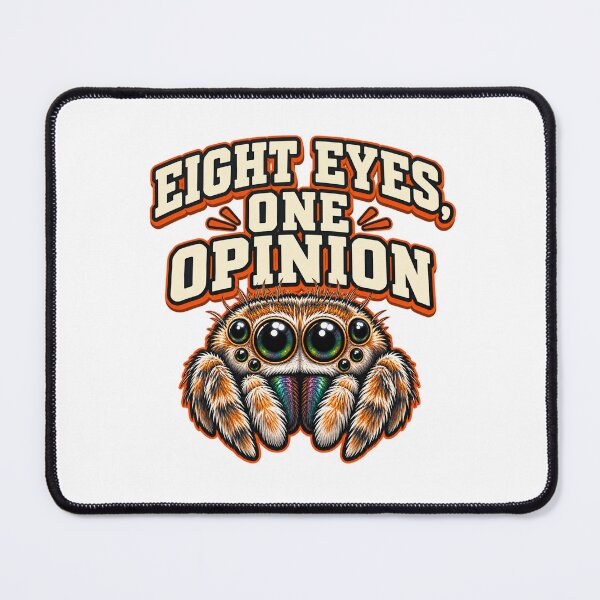 Item preview, Eight Eyes One Opinion Funny Jumping Spider designed and sold by UrbanCanvvas.
