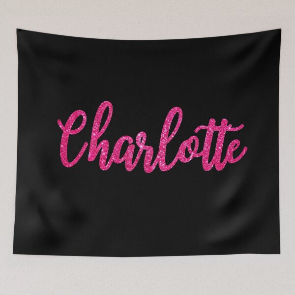 Item preview, Charlotte Hot Pink Sparkly Personalised Name Design designed and sold by CamilasPrints.
