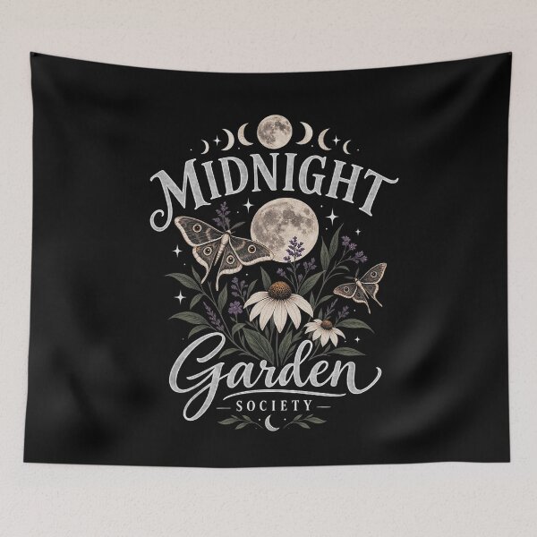 Item preview, Midnight Garden Society Celestial Moth Gothic Botanical Art designed and sold by TadeoNivar.