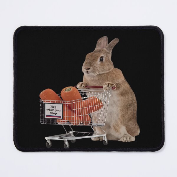 Item preview, Cute Bunny Grocery Shopping Funny Rabbit Hop While You Shop designed and sold by flowerpower999.