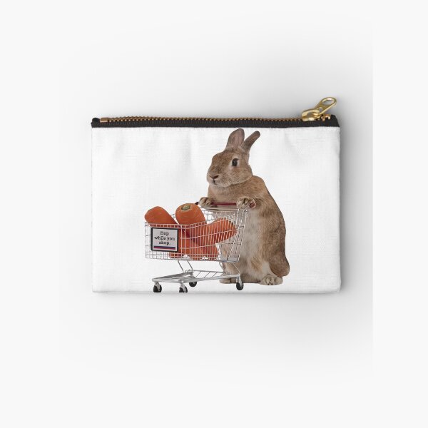 Item preview, Cute Bunny Grocery Shopping Funny Rabbit Hop While You Shop designed and sold by flowerpower999.