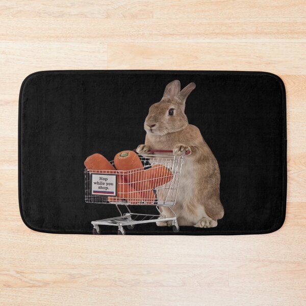 Item preview, Cute Bunny Grocery Shopping Funny Rabbit Hop While You Shop designed and sold by flowerpower999.