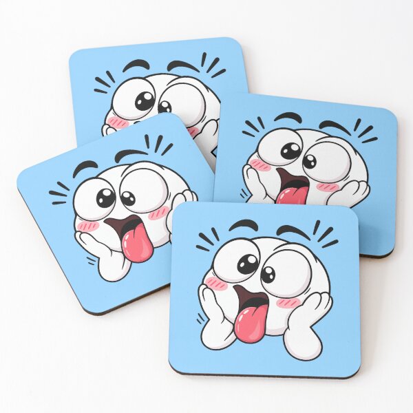 Item preview, OMG Shocked Chibi Reaction Face – Funny Minimalist Sticker designed and sold by StickyDelights.