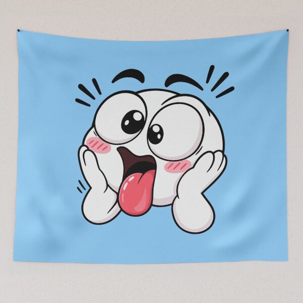 Item preview, OMG Shocked Chibi Reaction Face – Funny Minimalist Sticker designed and sold by StickyDelights.