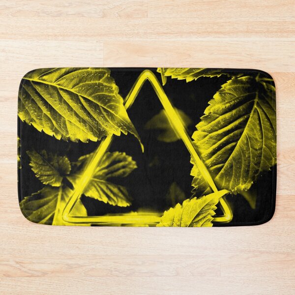 Item preview, Neon Yellow Triangle in Golden Leaves designed and sold by Exodoi.