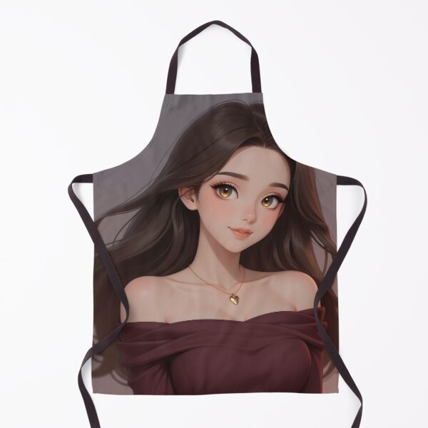 Artikelvorschau, Beautiful Brunette Woman in Burgundy Off-Shoulder Dress entworfen und verkauft von Killington.