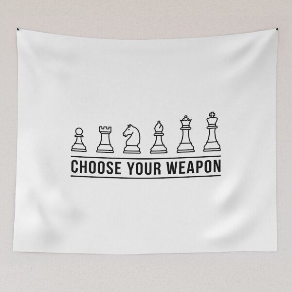 Item preview, Choose Your Weapon Chess Player Strategy Game designed and sold by Doodleoub.
